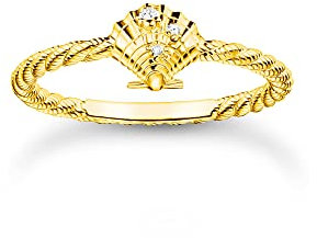 THOMAS SABO Ring Seil mit Muschel vergoldetes Silber TR2400-414-14-58