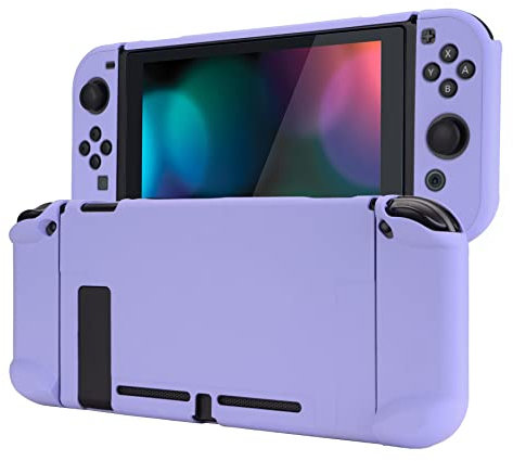 eXtremeRate PlayVital Coque pour Switch Coque Protection pour Nintendo Switch Accessoires Housse Étui,Absorption Chocs & Antirayures-Violet Pâle