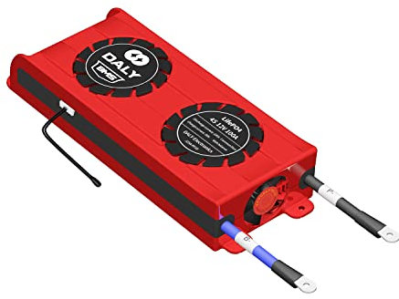 DALY BMS LiFePo4 4S Carte de protection avec ventilateur de refroidissement, port commun, fil d'équilibre, capteur de température pour batterie au lithium 3,2 V nominale Protection et gestion de la