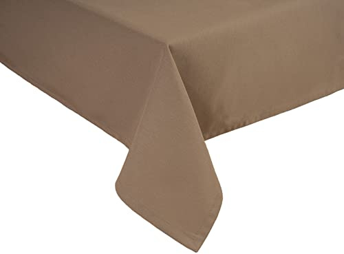 beties „Wunschton“ Tischdecke ca. 130x170 cm, Tischtuch, Tafeldeke in großer Sortiments- und Größenauswahl – EIN idealer Begleiter in Unifarbe (deep-Taupe)