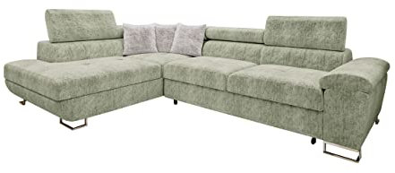 Mirjan24 Ecksofa Cotere Premium, Eckcouch Sofa Couch mit Schlaffunktion Bettkasten L-Sofa Farbauswahl Wohnlandschaft vom Hersteller (MIU 2049 + MIU 2049 + MIU 2059, Seite: Links)