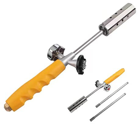 Aim Tools Désherbeur Thermique à Gaz Brûleur Chalumeau de Soudage Désherbage Mauvaises Herbes Torche à Gaz Butane Lance-flammes avec 2 Baguettes d'Extension en Acier Inoxydable