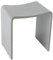 Four & More Badhocker Duschhocker Sitzhocker Duschstuhl Duschsitz Luxusbadhocker Design Kunststein Spa aus hochwertigem Solid Stone/Mineralguss/Kunststein Modell 'Rom', Oberfläche:Grau Glänzend