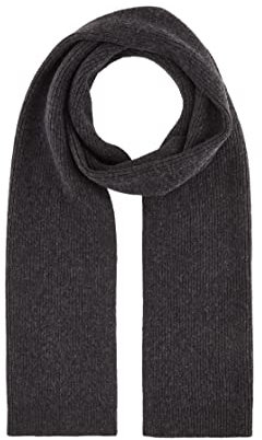 TOM TAILOR Herren 1038515 Basic Winterschal mit Wolle, 10617-Black Grey Melange, OneSize