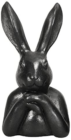 ETC putziger origineller Osterhase als Büste schwarz leicht glänzend in 2 möglichen Ausführungen (schwarz mittig)