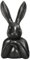 ETC putziger origineller Osterhase als Büste schwarz leicht glänzend in 2 möglichen Ausführungen (schwarz mittig)