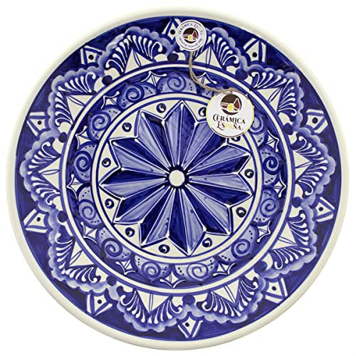 CERÁMICA ESPAÑA | Plato Decorativo de Pared | Cerámica Hecho a Mano | Modelo D04 | 35x35x5 cm