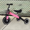 Kleinkind-Dreirad, Kinderfahrrad Laufrad mit Abnehmbare Zusammenklappbar Pedale, Dreirad mit Verstellbaren Sitzen, Lauflernhilfe für Kinder ab 1 Jahre bis 4 Jahren (Ohne Putter-Rosa)