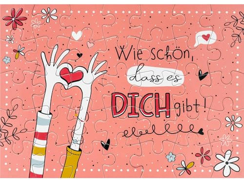 H:PPY life Puzzle Motiv Wie schön | 35 Teile Puzzle, in Geschenkbox, 21 cm x 15 cm | Geschenk Verliebte, Valentinstag, Geburtstag | 48645