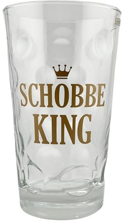 Schobbe King Dubbeglas 0,5 L (Klar) - Das Schoppenglas und Schorleglas für einen Pfälzer Schorle König