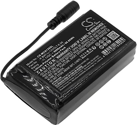 TECHTEK Batterie 6000mAh Compatible avec [Macna] Li-po 12v 6a remplace K-BAT-Li-12VOLT-6.0A