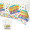 2 Stück Tischdecke Geburtstag Mädchen Regenbogen Bunt Tischdecke Happy Birthday Einweg Rechteckig Wasserdicht Dünn Plastic Party Tischtuch für Frau Geburtstagsfeier Babyparty Dekorationen, 137x274cm