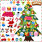 Arbre de Noël en Feutre, Arbre de Noël pour Enfants, Arbre de Noël à Faire soi-même avec 41 Ornements, Cadeaux de Noël pour Enfants, Décorations suspendues Faites Main pour Le Nouvel an