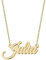 UMAGICBOX Personalisierte 18K Gold Namenskette Julia - Damen Halskette mit Gravur aus Edelstahl - Geschenk für Geburtstag, Jahrestag, Abschluss und Valentinstag - Individualisierbar und Handgefertigt