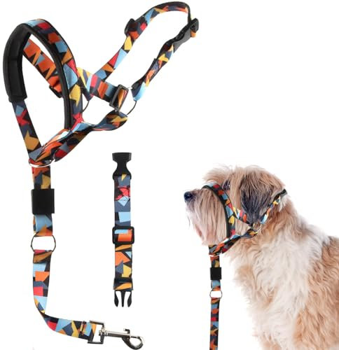 Hundehalfter, FainFun Hunde Kopfhalfter, Kopfgeschirr Hund, Halfter für Hunde, Hundehalfter für Große Hunde, Verhinderung des gefährlichen Ziehens von Hunden auf Spaziergängen(XL)