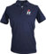 Fédération Française de Rugby FFR - Polo Officiel XV de France - Polo Adulte Manches Courtes en Coton - Collection Officielle Bleu Marine - M