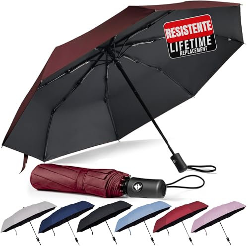 Regenschirm sturmfest I Taschenschirm leicht 360 Gramm I Regenschirm klein Ø 95cm für Reise und Alltag I Taschenschirm automatik auf und zu I Perfekt für Damen und Herren I Drytogo