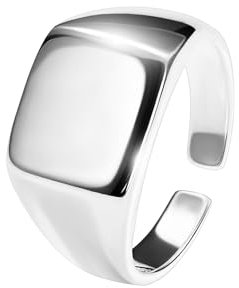 Siegelring Quadrat 925 Sterling Silber (Sterlingsilber)