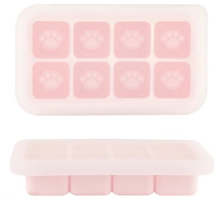 ISAKEN Recipientes Congeladores para Destete de Bebés, Moldes para Contenedores de Alimentos para Bebés Congeladores Sin BPA, Recipientes para Congelar Alimentos para Bebés para Frutas, Helado