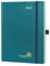 POPRUN Kalender 2025 Buchkalender Hardcover, ca. A5 (22 x 16,5 cm), 12-Monate-Terminplaner (Jan.2025-Dez.2025), Wochenplaner 2025 mit 100 GSM Zertifiziertem Papier - Pazifikgrün