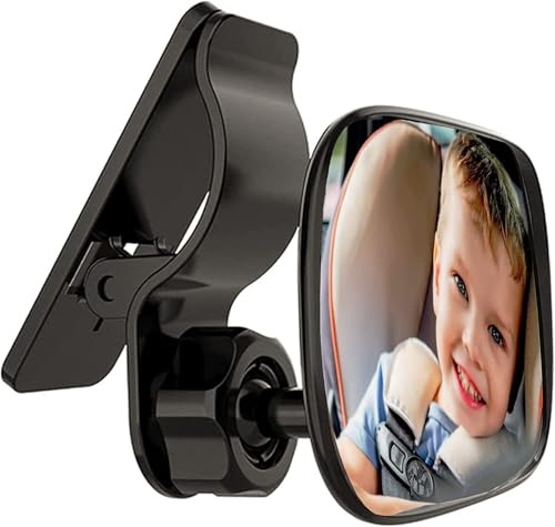 Rücksitzspiegel für Babys,Baby Autospiegel Auto Spiegel Baby Car Mirror | 360° Rücksitzspiegel Kinder Rückspiegel mit Rahmenclip für Meisten Autos