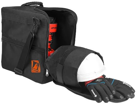 Tasche Abdeckung für Stiefel Helm und Zubehör Skischuhtasche mit Helmfach Snowboard Boot Inliner Skistiefel Schlittschuh Skischuhe Snowboardschuhe -Stiefeltasche Bootbag – Boot & Helmet Bag