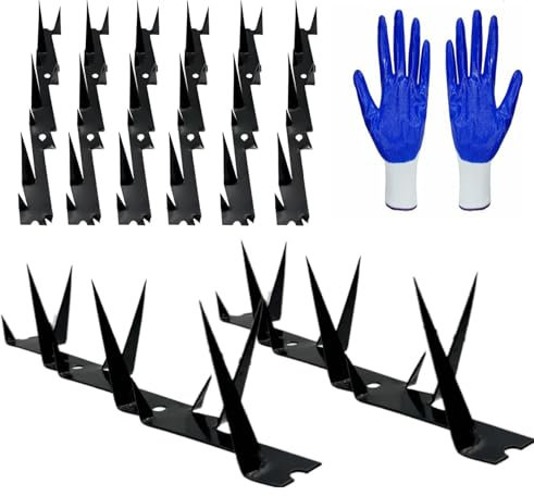 LANYANZI Anti-Kletter-Spikes, Metallzaun, Wandspikes, Haussicherheit, Einbruchschutz, verhindert, dass Diebe über Zäune, Zäune oder Wanddekoration klettern (Größe 309,9 cm)