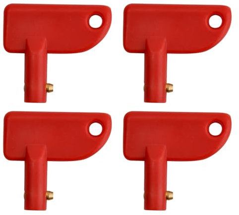 4 Piezas Llave de Interruptor de Batería de Coche, Llave Desconectador de Batería, Interruptor de Corte Llave de Repuesto, Interruptor del Coche del Aislador para Yate Modificado Barco Caravana