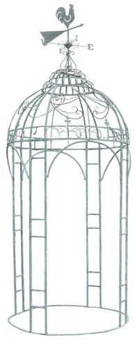 Antique Gazebo Iron Gazebo Weathercock Garden Gazebo Rose Tendril 360 cm Palazzo Exclusive
