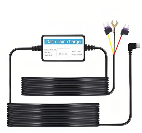 Nextbase Dash Cam Hardwire Kit - Mini-Fuse, Type-C USB Converts 12V-30V to 5V/2A, Hard Wire Kit for Dashcam GPS Power Supply Radar Detectors