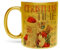 Mug Doré en Céramique Chromé - Pere Noel Cadeau Christmas Time Vintage Retro Santa Claus - 325 ml