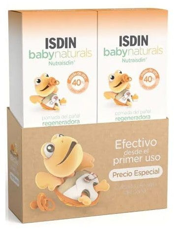 ISDIN BABY NATURAL, NUSTRAISDIN, ZN40. Crema reparadora de pañal. PROMOCIÓN 2x100 ml.