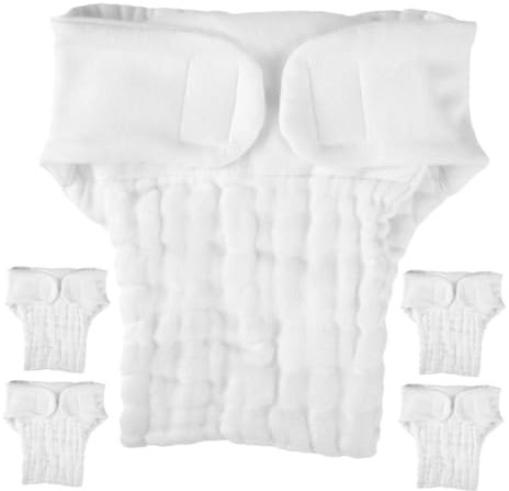 KOMBIUDA 5 Stück-pack Babywindeln Aus Baumwollgaze s Wiederverwendbare Stoffwindeln Atmungsaktive Windeleinlagen Für Neugeborene 0-3 Monate