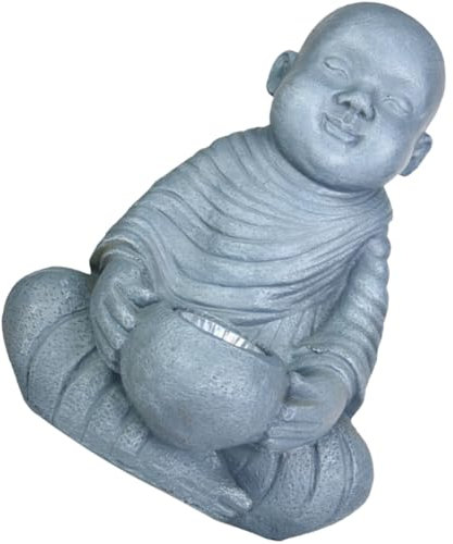 Happyyami Solar Lampe Garten Mönch Solarlampe Aus Harz Solarlicht Außen Garten Solarlicht Solar Außendekor Wetterfest Für Wege Parks Hof