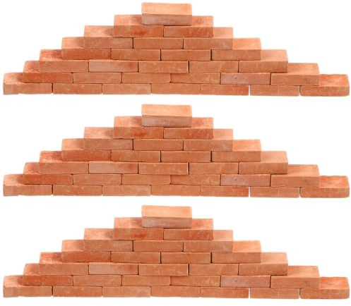 Miniaturziegel aus Ton 150 Stück Rechteckig 1: 35 für Modellbau | Burg und Bauernhofmodelle, Entgratet, Deko Elemente für Selbstgemacht Mikrolandschaften