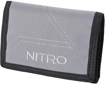 Nitro Unisex Geldbörse, Portemonnaie aus 600D Polyester mit Klettverschluss, Münzfach, Kartenfächern und Schlüsselring