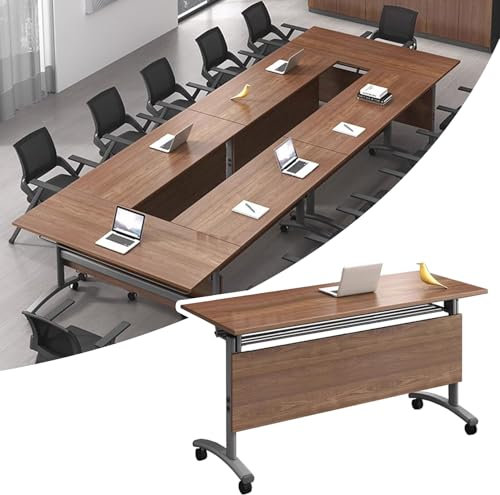 Baodiale Mobiler Konferenztisch, klappbare Konferenztische, modularer Besprechungstisch für 2-16 Personen, rollende Konferenz-Business-Tische für Büro-Besprechungsräume