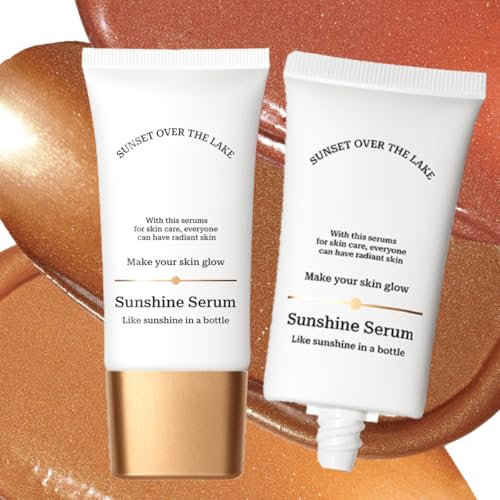 KARLOR Flüssig Bronzer Serum, Gesicht Körper Bronze Liquid Cremig Glow Make-up Highlighter Körper Schimmer Face Body Illuminator Contour Strahlen Aufhellend konturierend Bronzing Creme（01#Bronze）
