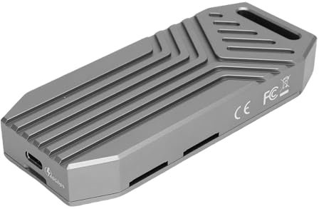 40Gbps M.2 Nvme Ssd Enclosure Box Aluminum for Usb4.0, Alloy Hard Disk Box Gray Case Aluminum Alloy for Asm2464Pd Disk Storage, Enclosures