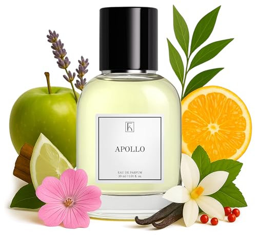 KAZAAR - APOLLO - 30ml - Eau de Parfum für Herren – Fruchtig-würzig mit Apfel, Vanille & Kardamom – für Alltag & Dinner im Frühling, Herbst & Winter – 20 % Duftöl für lange Haltbarkeit – Swiss Made