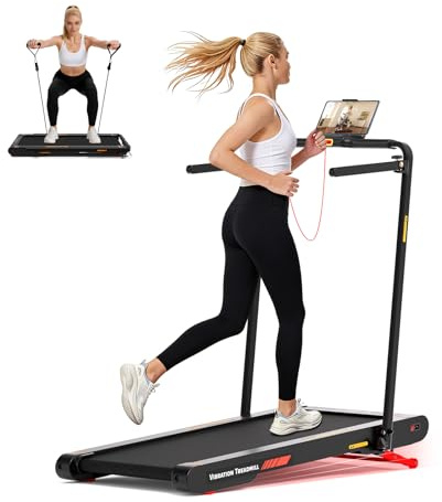 Sperax 4 in 1 Walking Vibration Pad Vibration 0.3-6km/h für Zuhause und Bürofür, Laufband für Zuhause mit App 400W Keine Montage Erforderlich (Schwarz)
