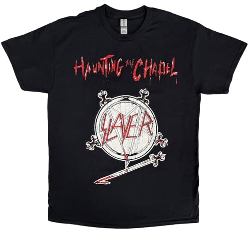 Slayer Unisex Adult Haunting The Chapel Black Cotton Short-Sleeved T-Shirt L