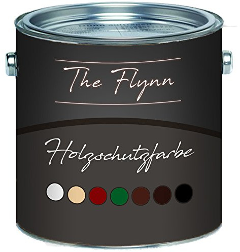 The Flynn einzigartige Holzschutzfarbe schnelltrocknend und wetterbeständig - Schutz vor Verwitterung in Weiß, Beige, Schwedenrot, Grün, Dunkelbraun, Rotbraun und Schwarz (1 L, Rotbraun)