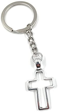 Onwomania - Kreuz Christi Rahmen Schlüsselanhänger - Metall Glücksbringer ideal als Geschenk z.B. für den besten Freund, die beste Freundin, Mama - Für Männer, Frauen & Kinder