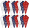 FEPITO 18 Stück Paisley Bandanas Verschiedene Cowboy Bandanas Unisex Neuheit Print Kopf Wickelschal Armband für Erwachsene und Kinder (3 Farben)