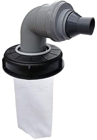 FN-Technik IBC Deckelfilter Regenwasserfilter Deckel DN 150 HT DN 75 Nadelfilz, Artikel:Bogen DN 75 red. DN 32