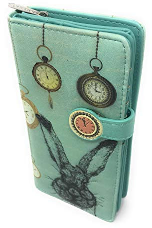 Shag Wear Große Damen Geldbörse Tier, Taschenuhr Hase Mintgrün, Modern