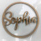 Personalised wooden Any name colour hoop Acrylic wreath Circle Loop Plaque (MDF, 60cm)