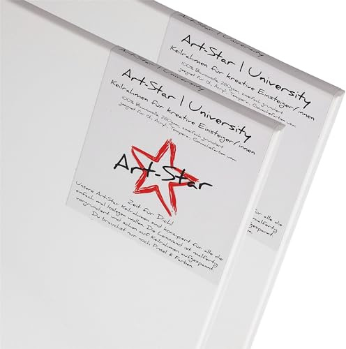 Art-Star 2x UNIVERSITY KEILRAHMEN 30x40 cm | Leinwände vorgrundiert, malfertige bespannte rechteckige Leinwand zum Bemalen