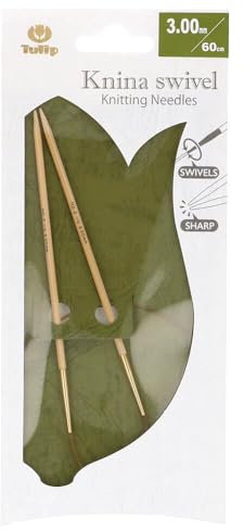 Tulip KS-600300 Stricknadeln, Bamboo, Beige, 60 cm x 3 mm